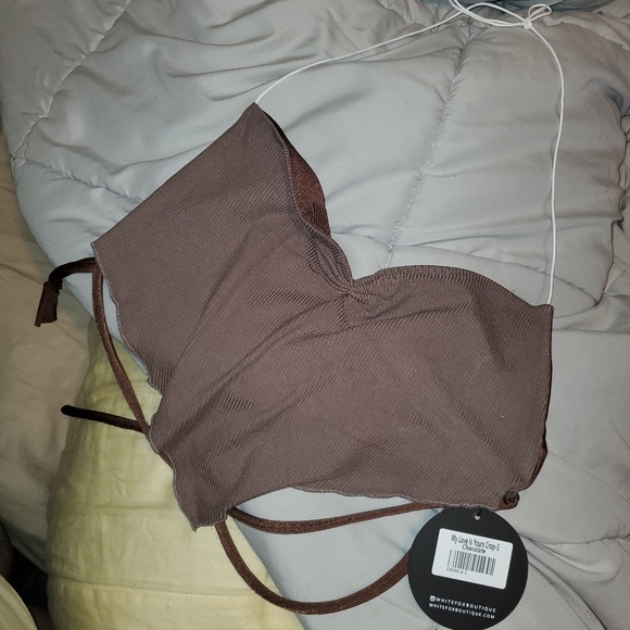 My Love Is Yours Crop Chocolate - Picture 4 of 4